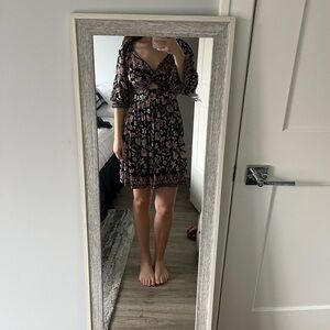 Floral Angie half-sleeve mini dress size S